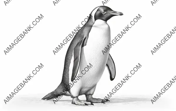 Ad?lie Penguin&#8217;s Classic Black-and-White Style