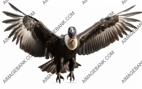 Andean Condor Spreading Its Wings in the Andes