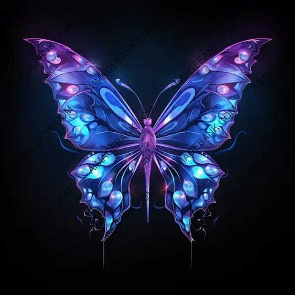 Beautiful Holographic Butterfly Tee: 3D Design