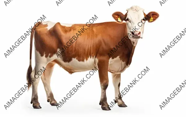 Guernsey Cow: Luminous Golden-Red Isolation