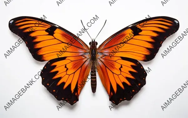 Julia Heliconian Butterfly: Black and Orange Grace