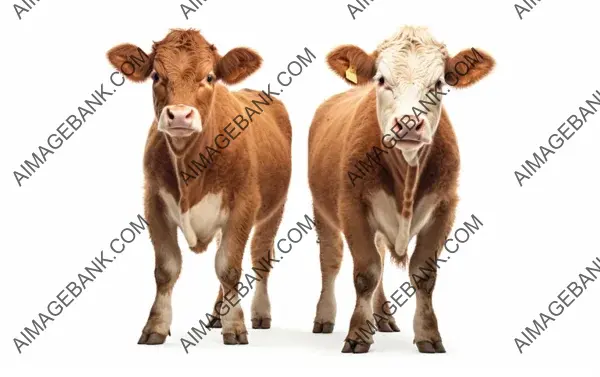 Simmental Cattle: Isolated Bovine Majesty