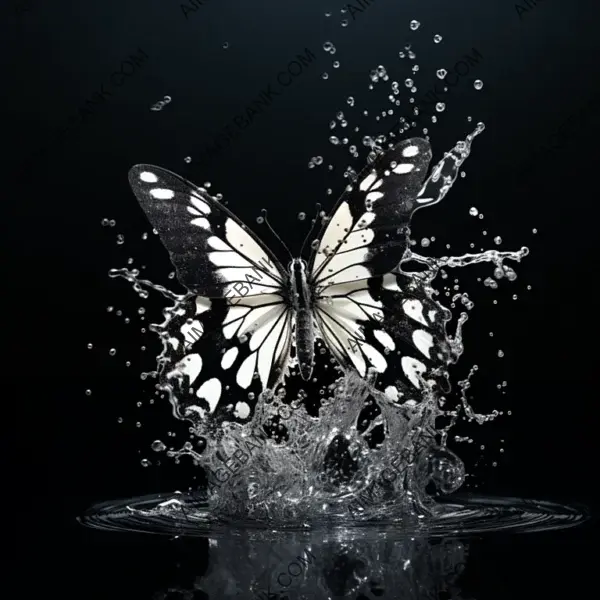 Butterfly Water Splash: Nature&#8217;s Artistry in Flight