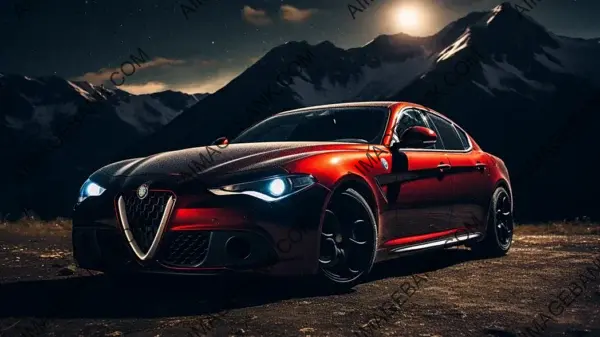 Milky Way Shines on Alfa Romeo Brera&#8217;s Glow