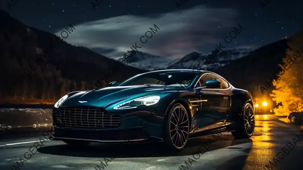 Starry Night Glow: Aston Martin DB9 Shines