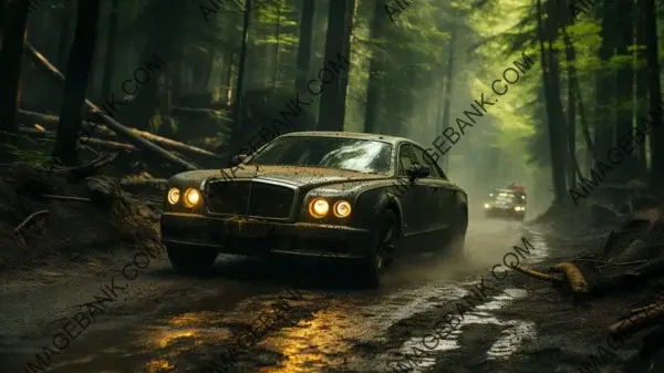 Bentley Azure Shows Its Moves in Dense Forest