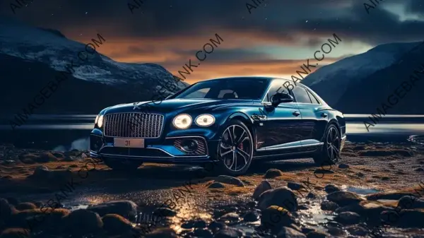 Bentley Flying Spur Glowing Underneath Starry Skies