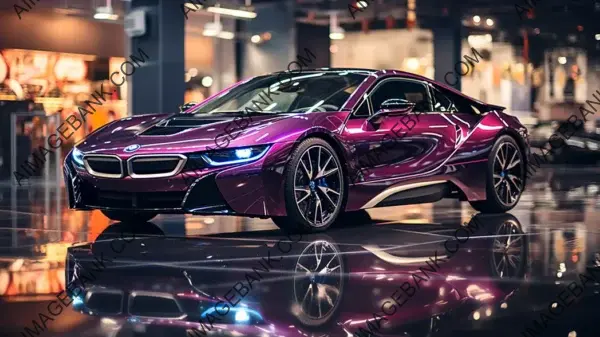 BMW i8 Shining Brightly Amidst Urban Nightlife