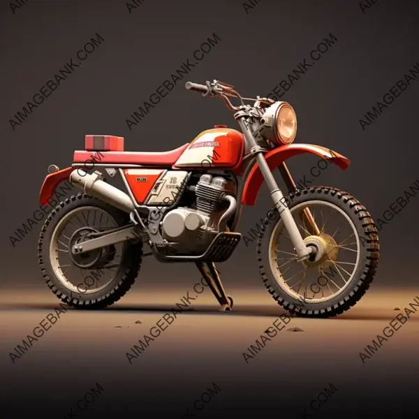 1982 Honda XL 250R Motorcycle: Classic Side View