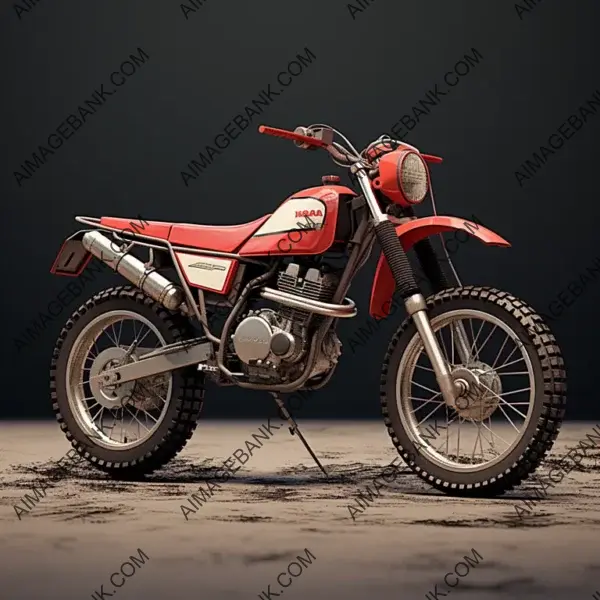 Digital Side View: 1982 Honda XL 250R Motorcycle