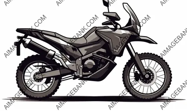 Clean and Simple: Black Dual Sport Bike