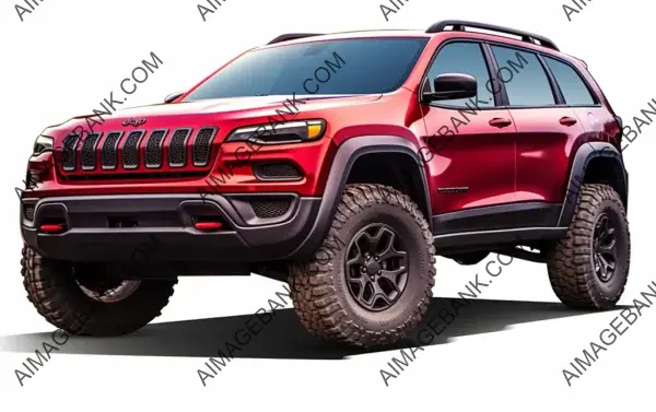 Isolated White Background: Jeep Cherokee with Modern Features