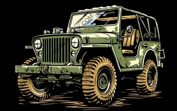 Timeless Design: Vintage Jeep Willys Isolated