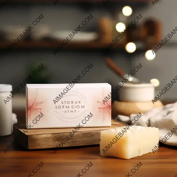 Rustic Wooden Display for Handmade Soap Mockup