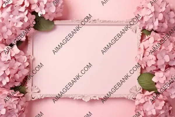 Elegant Vintage Frame Featuring Hydrangea and Peony Blossoms