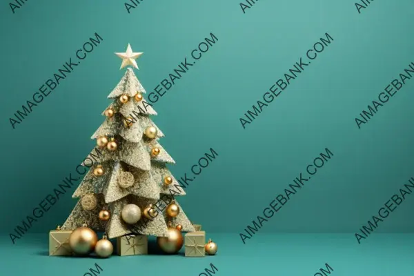 Vector Graphic of a Christmas Tree with Copy Area