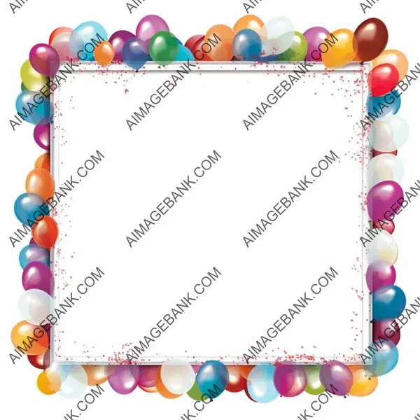 Frame filled with colorful balloons