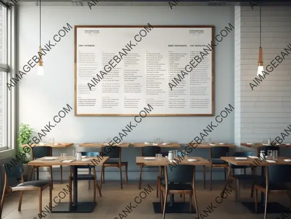 Artistic Restaurant Interior Wall Display