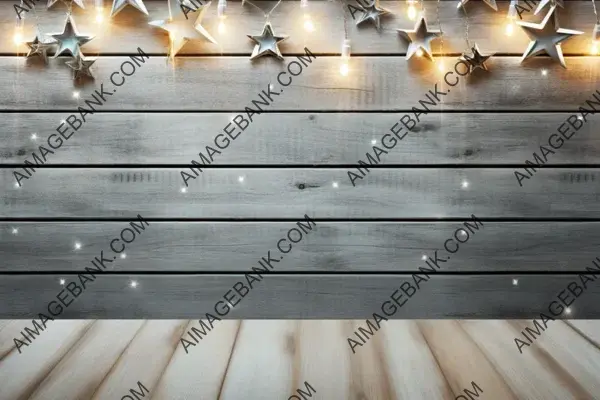 Christmas Decoration with Lights and Pine Leaves