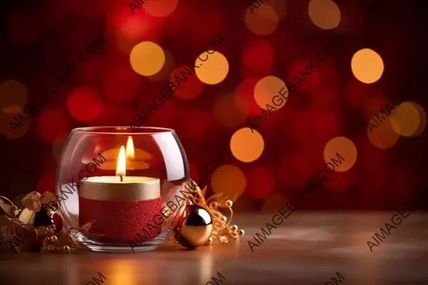 Candle Holder for Christmas Celebration with Text Area