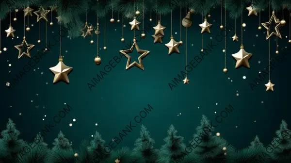 Christmas Green Background with Elegant Design