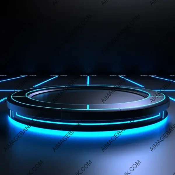 3D Rendering of Hovering Tech Circle Platform