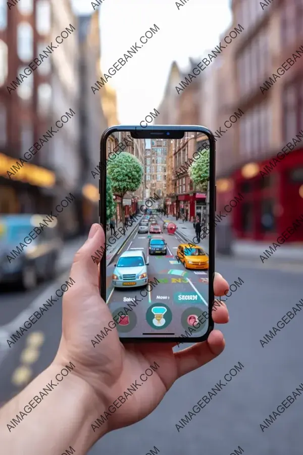 Augmented Reality Display on Modern Phone in the Street