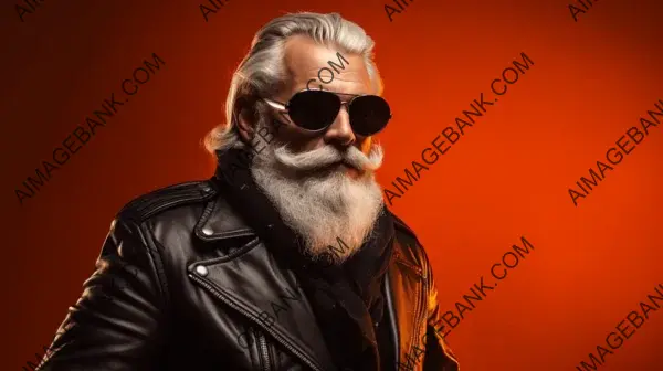 Santa Claus Sporting Black Sunglasses and Carrying Christmas Gifts