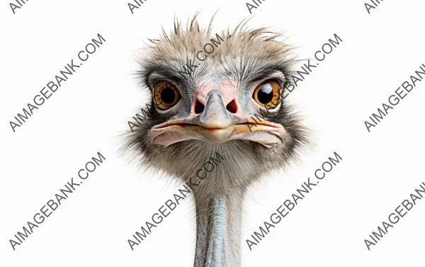 Ostrich Isolated on a White Background