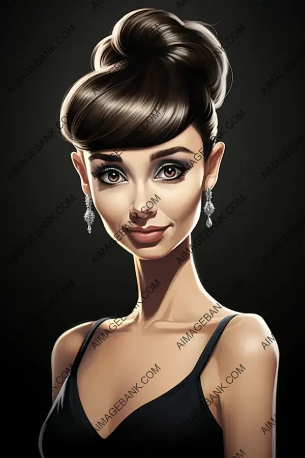 Audrey Hepburn Caricature: A Charming and Graceful Portrait