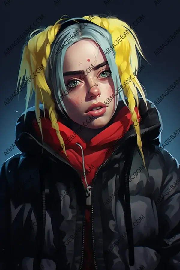 Billie Eilish Caricature: A Playful and Expressive Portrait