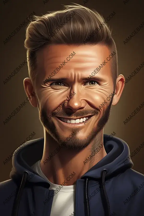 Pixar-Style Caricature of David Beckham