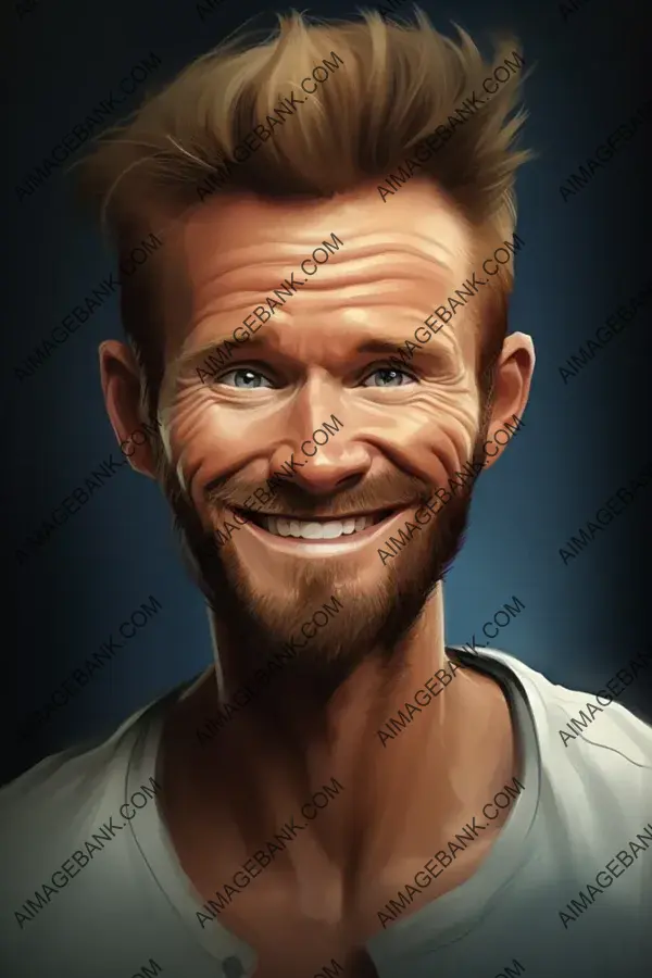 David Beckham&#8217;s Caricature in Pixar Style