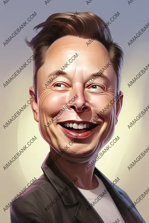 Elon Musk in Caricature Form: A Humorous Portrayal