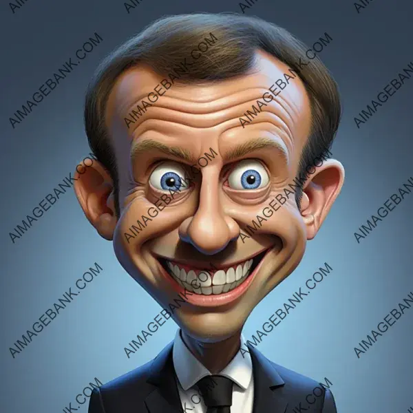 Caricature of Emmanuel Macron: A Unique Interpretation