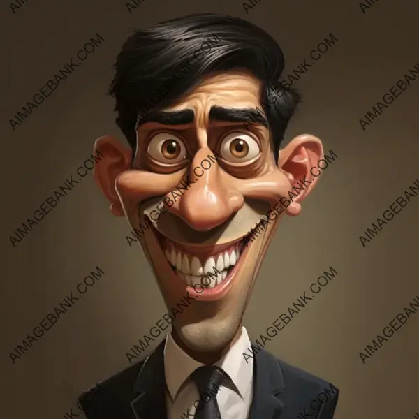 Rishi Sunak in Caricature Form: A Playful Depiction