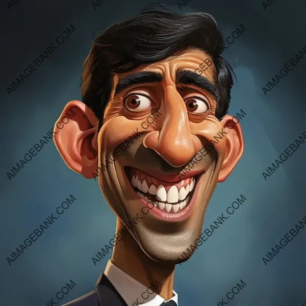 Caricature of Rishi Sunak: A Unique Interpretation