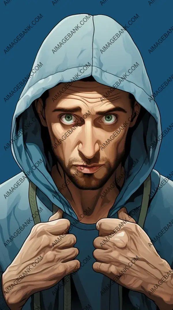 Goofy Eminem in Cartoonish Style