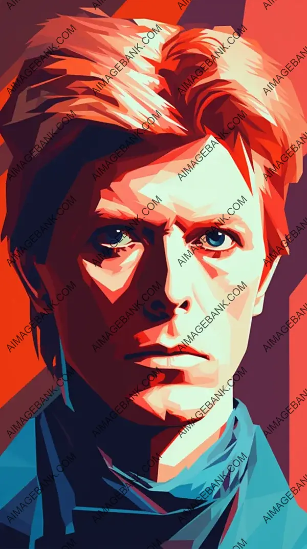 Creative Caricature Depicting David Bowie in Funky Seventies Style