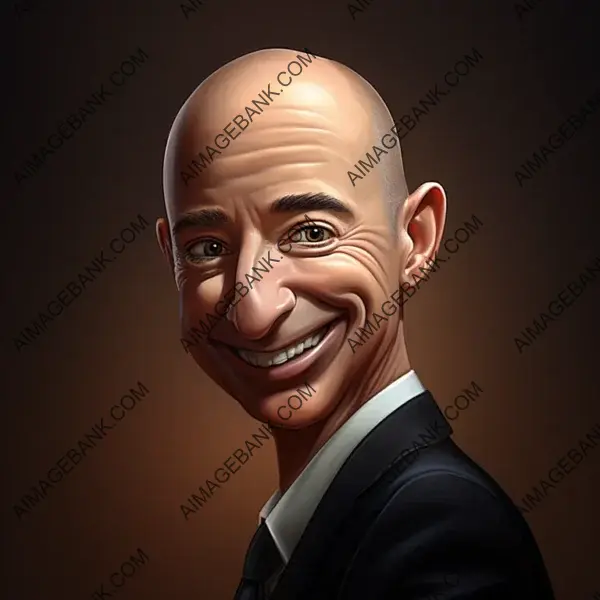 Caricature of Jeff Bezos in a Very Funny Style: A Unique Depiction