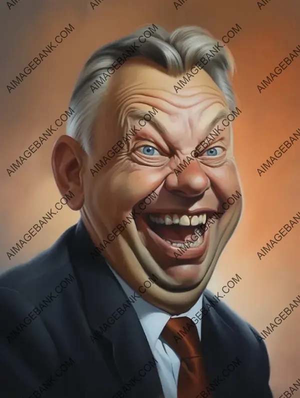 Creative Caricature Depicting Viktor Orban as Prime Minister of Hungary