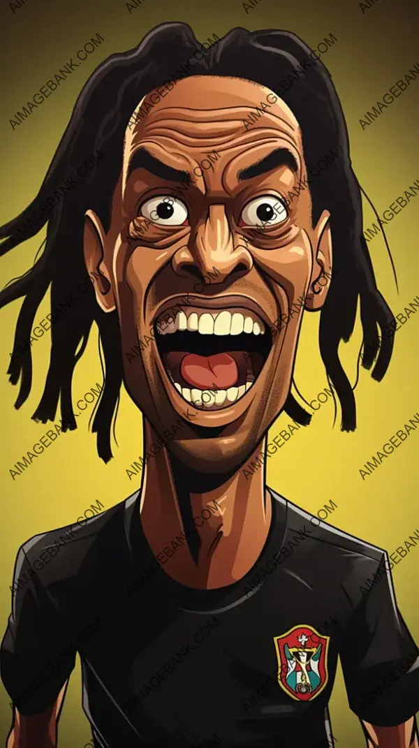 A Humorous Take on Ronaldinho&#8217;s Cartoon Representation