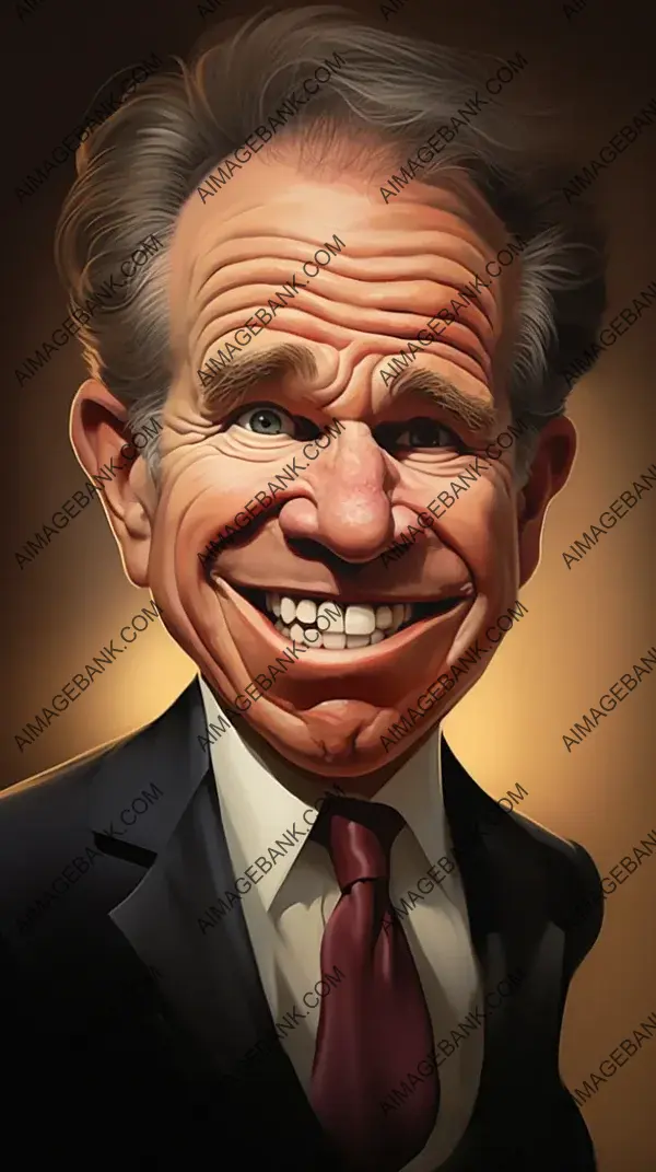 A Unique and Humorous Take on Warren Beatty&#8217;s Caricature