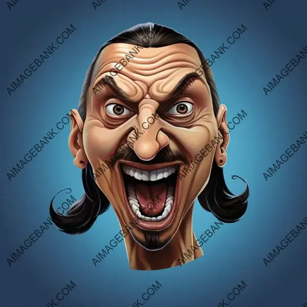 A Unique and Humorous Take on Zlatan Ibrahimovic&#8217;s Caricature