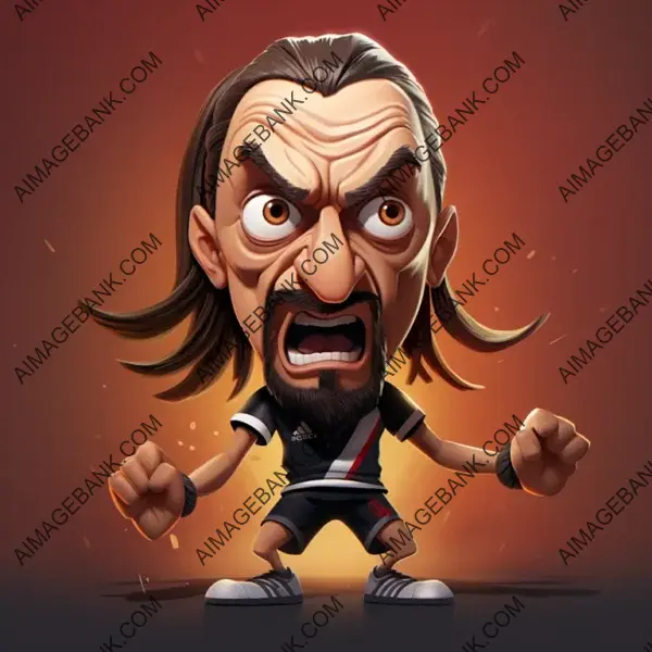 A Unique and Humorous Take on Zlatan Ibrahimovich&#8217;s Extreme Caricature Chibi