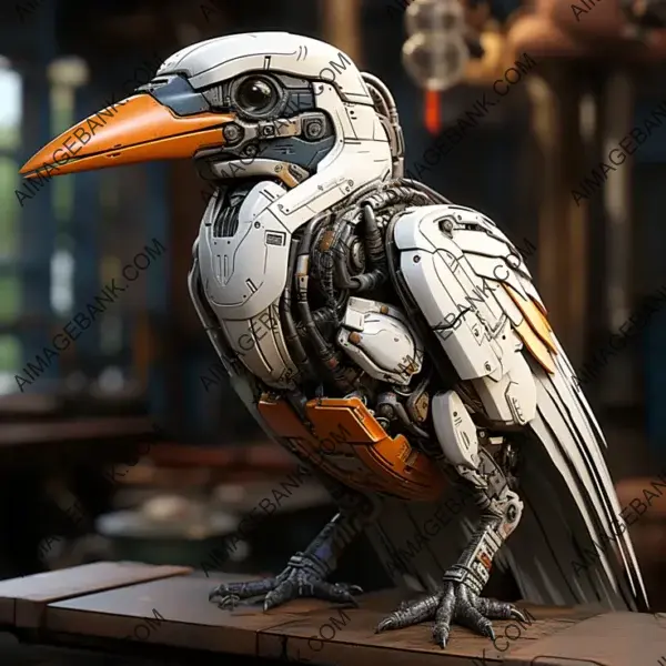 Sci-Fi Cormorant Crow Robot: An Imaginative Robotic Bird