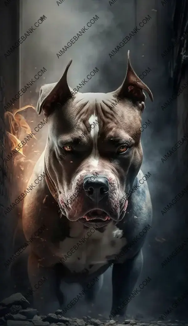 Terrifying Pit Bull: A Formidable and Intimidating Dog