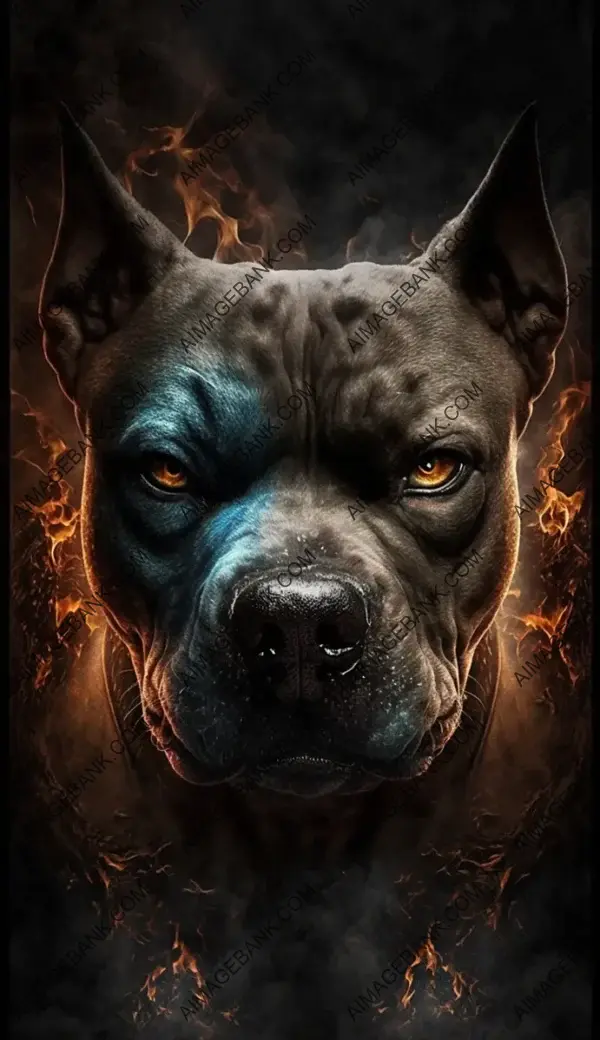 Scary Pit Bull: A Menacing and Daunting Canine