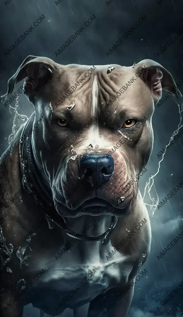 Intimidating Pit Bull: A Fearsome and Strong Canine