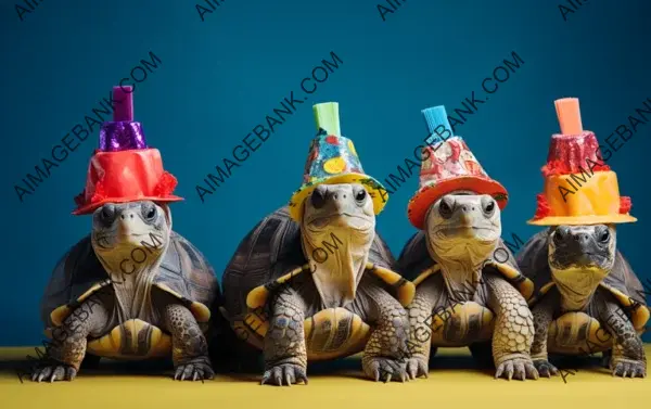 Colorful Turtle Tortoise Group: Creative Concept